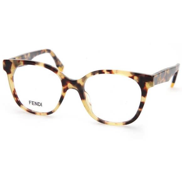 NEW FENDI FE50023I 055 Tortoise EYEGLASSES GLASSES 51-18-145 B46mm Italy - Picture 1 of 4